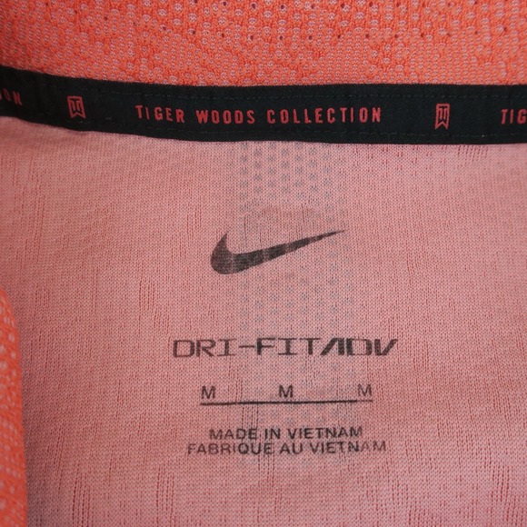 Nike Tiger Woods Collection Dri-FitADV Golf Polo Shirt Mens Medium Pink/Coral - Picture 8 of 14